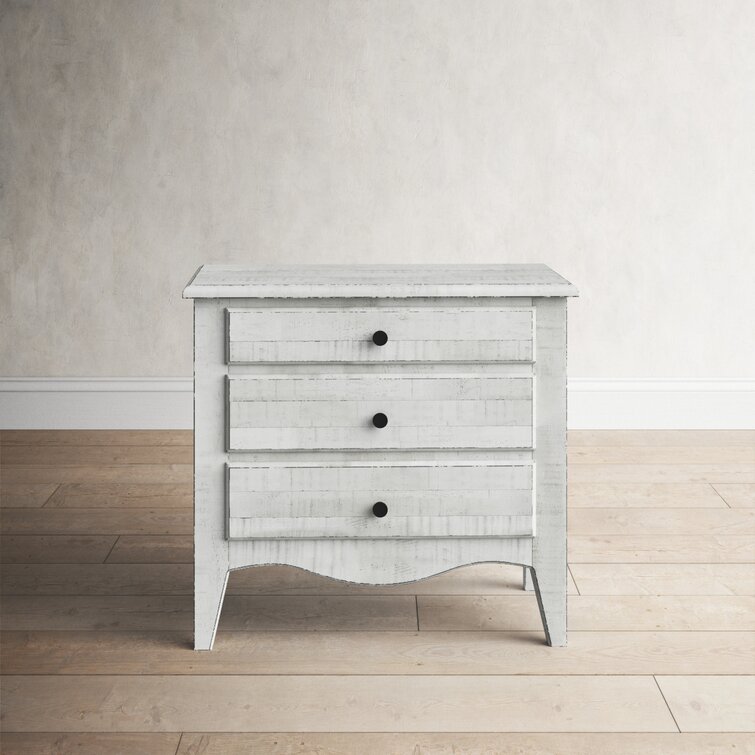 white washed wood nightstands