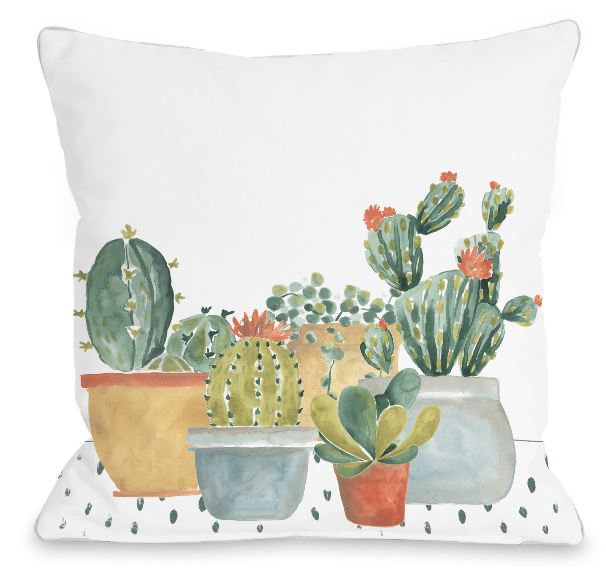 Wrought Studio Pryce Cacti Throw Pillow 