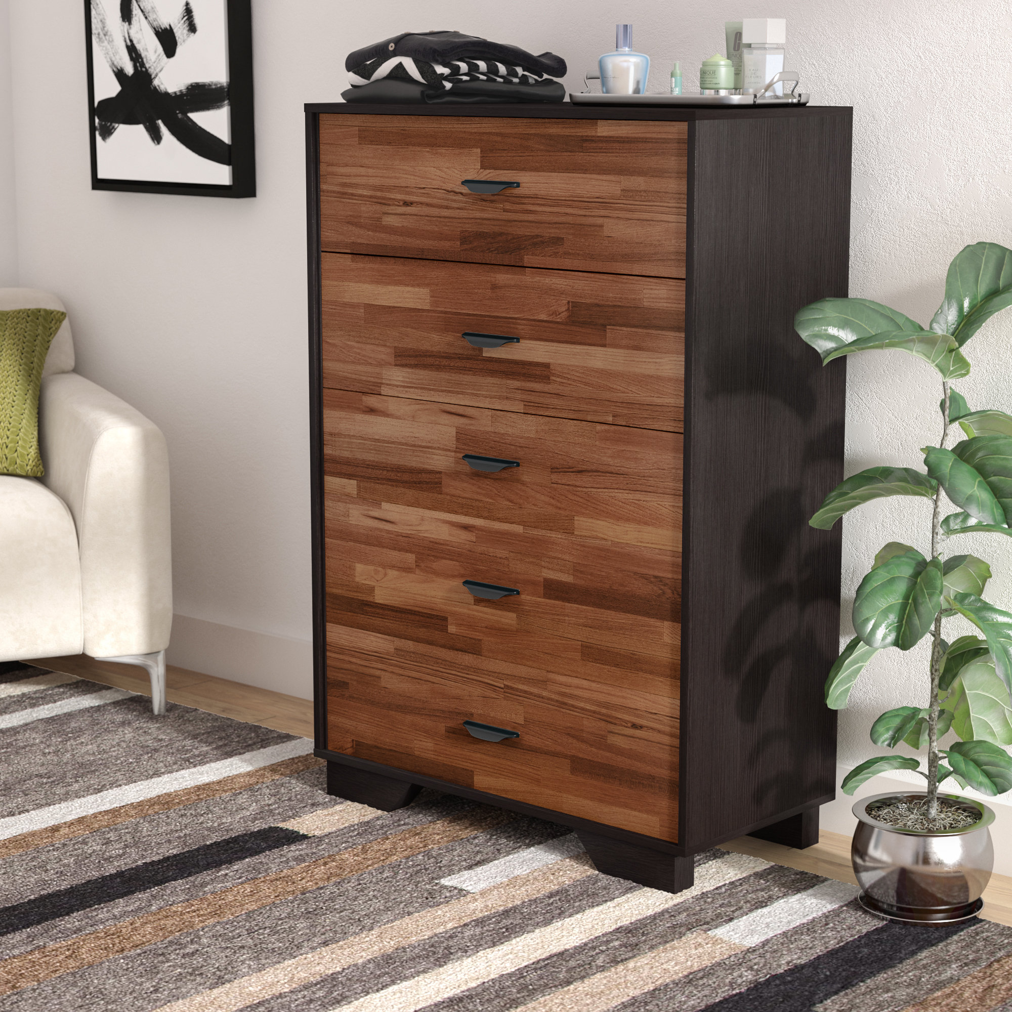 Wade Logan Bair 5 Drawer Chest Reviews Wayfair