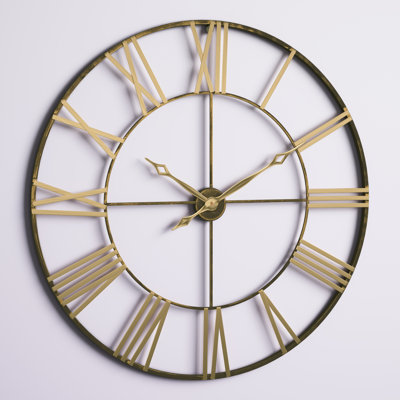 Bedford Round Metal Farmhouse Wall Clock