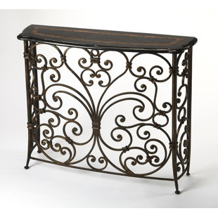 Go to store & view more images Stovall Metal and Stone Console Table by Fleur De Lis Living