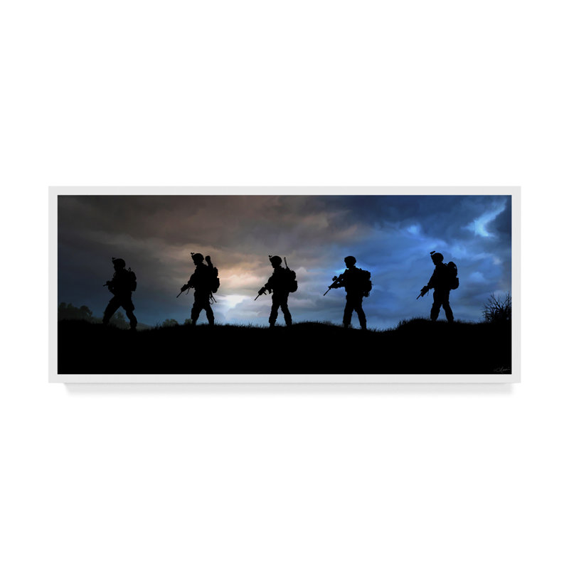 Trademark Art Follow Me Silhouette Acrylic Painting Print On