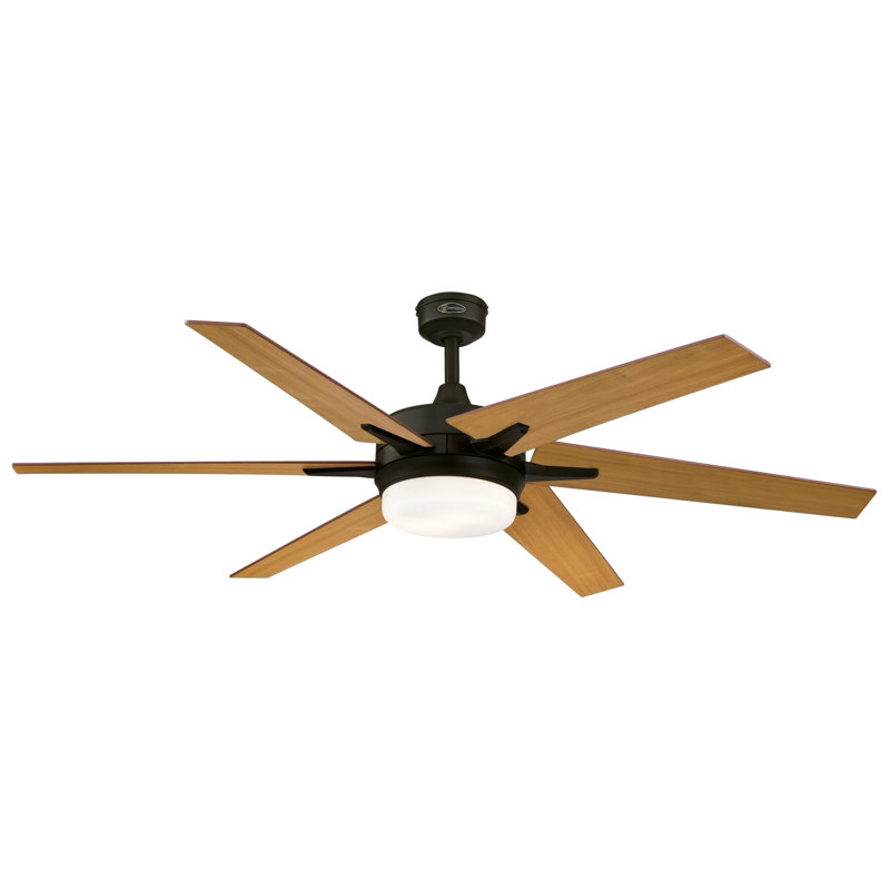60" Cillian 6 - Blade LED Standard Ceiling Fan with Remote ...