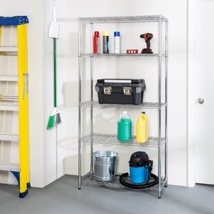 160cm Metal Wire Storage Shelf 5 Tier Home Office Organizer Rack Shelving Unit