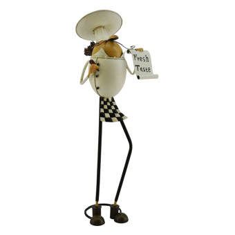 Fleur De Lis Living Barney Chef Holding Wine Bottle Kitchen