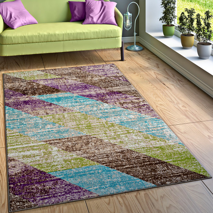 Cecelia Grey Green Purple Rug Cecelia Grey Green Purple Rug