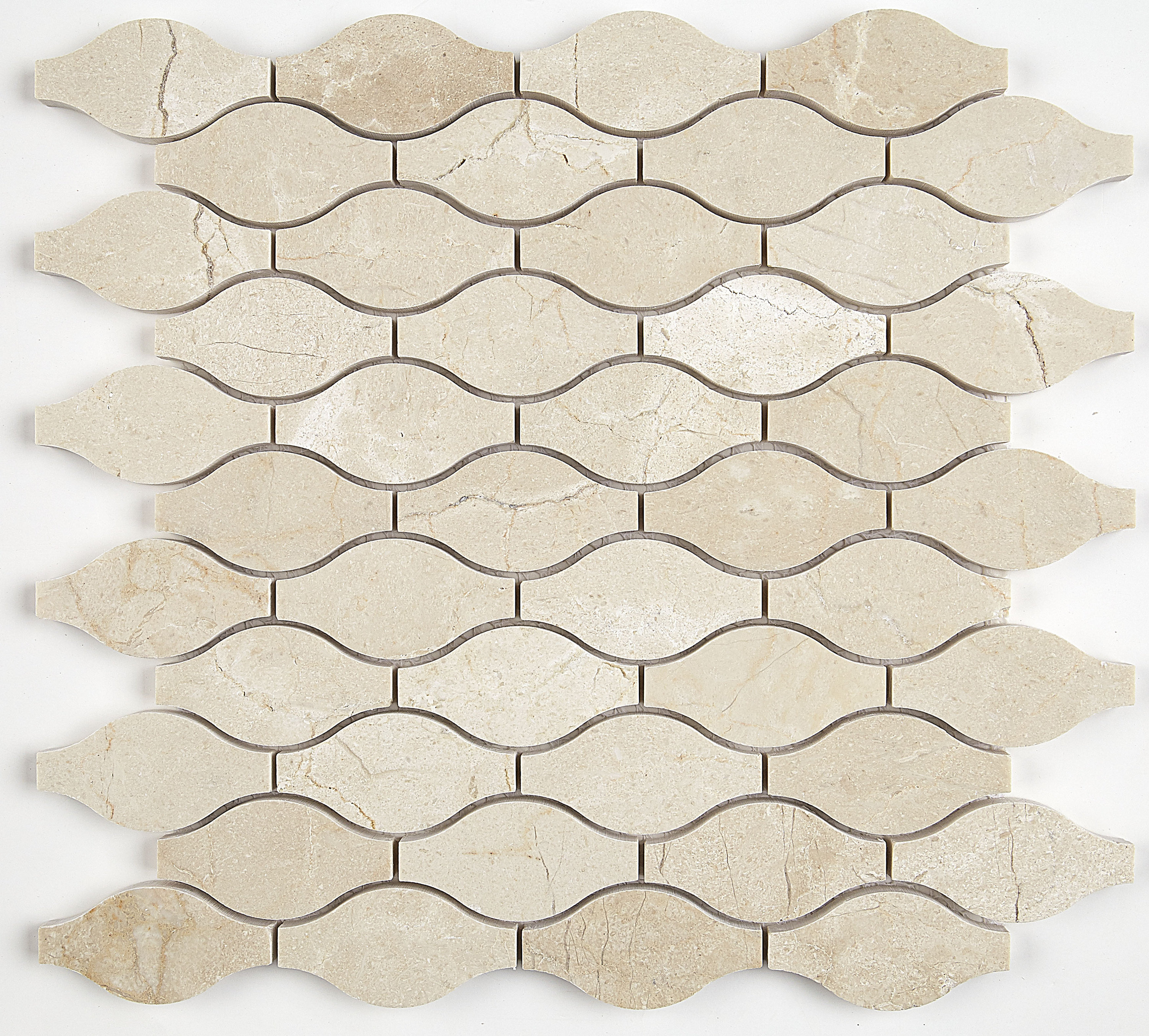 Itona Tile Harrison Marble Mosaic In Crema Marfil Clico Itona Tile Harrison Marble Mosaic