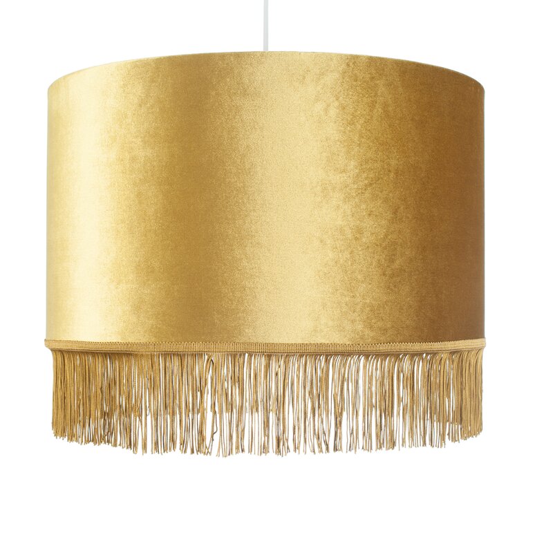 Mercer41 40cm Velvet Drum Lamp Shade | Wayfair.co.uk