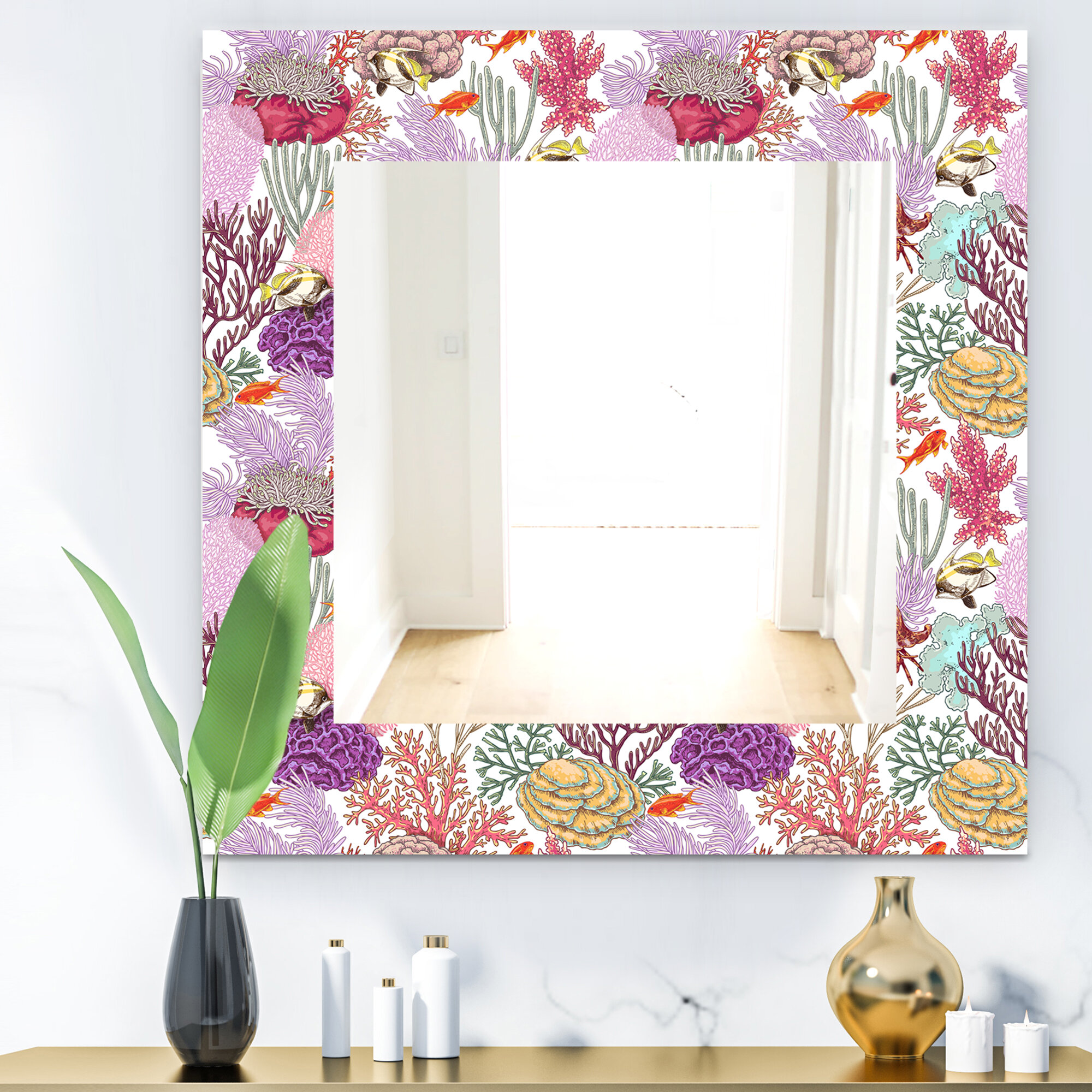 East Urban Home Costal Creatures 8 Traditional Bathroom Vanity Mirror Wayfair Ca