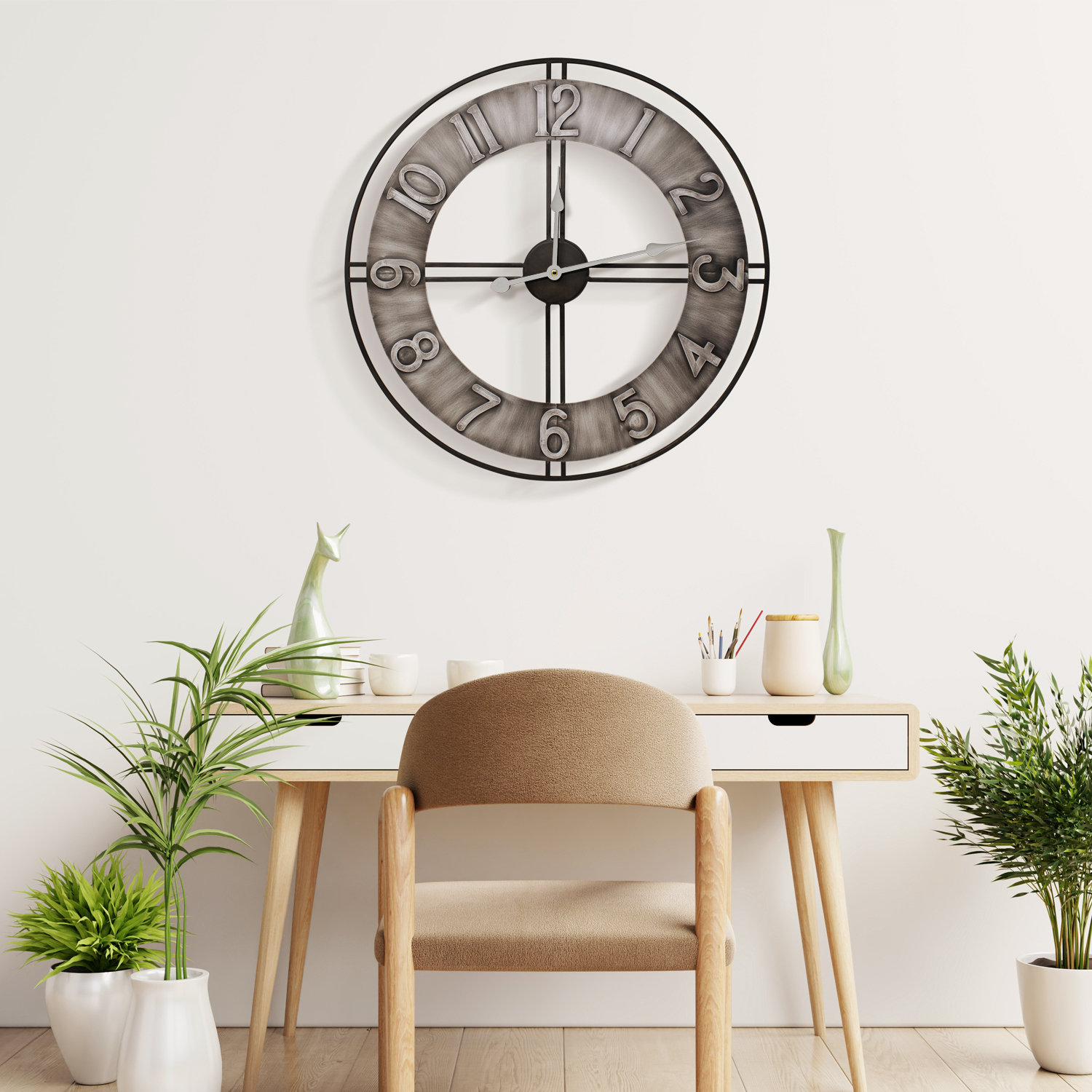 Sorbus Metal Wall Clock | Wayfair