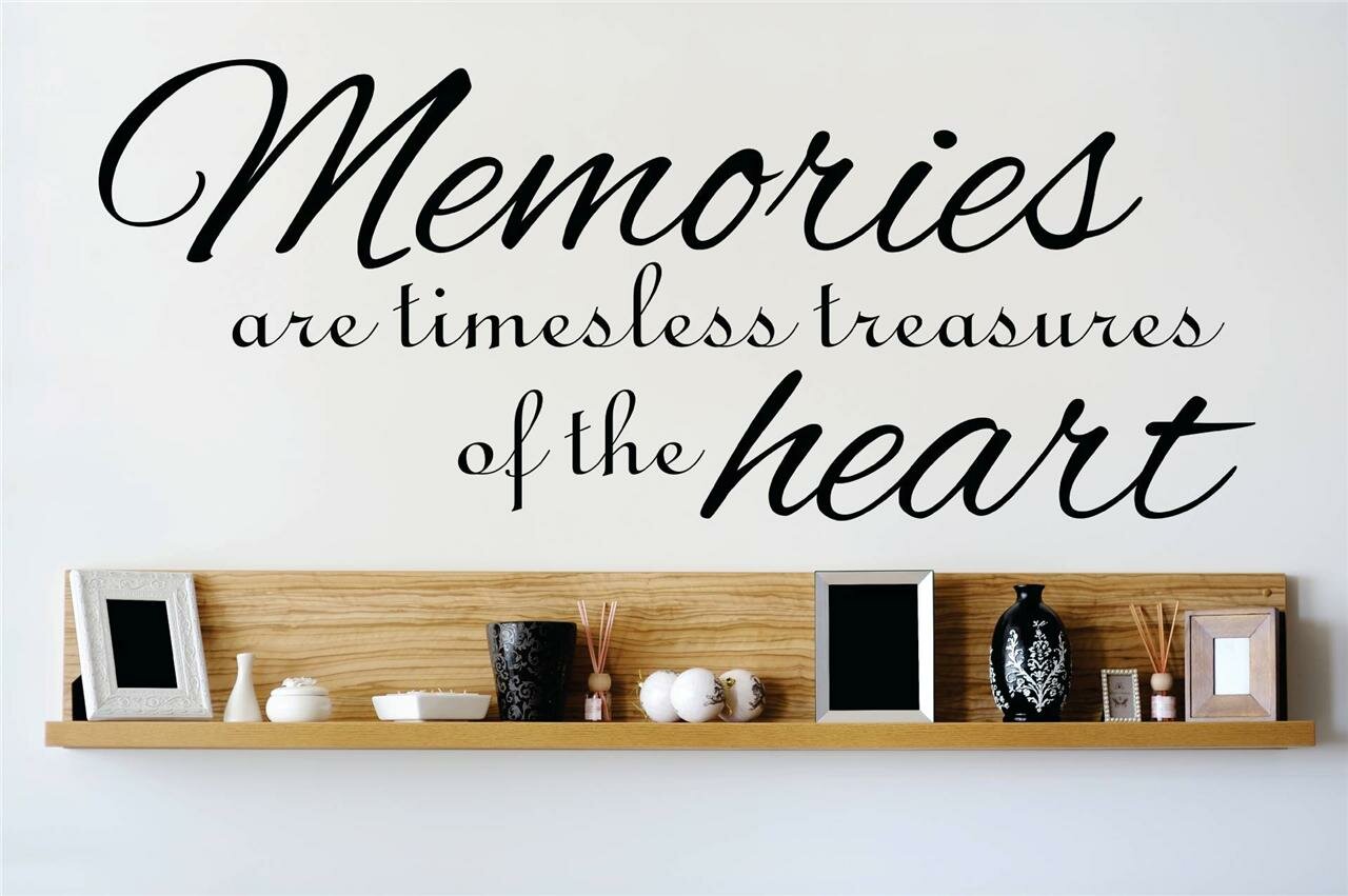 Memories are Timeless Treasures Wall Art Decal Lettering Words Quote Home Decor