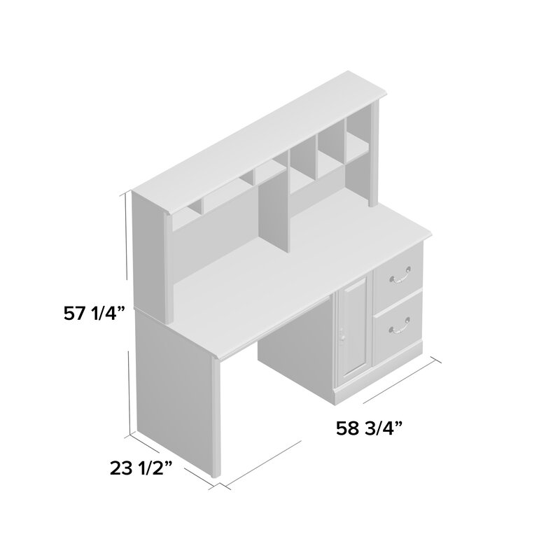 Charlton Home Oxford Computer Desk With Hutch Reviews Wayfair