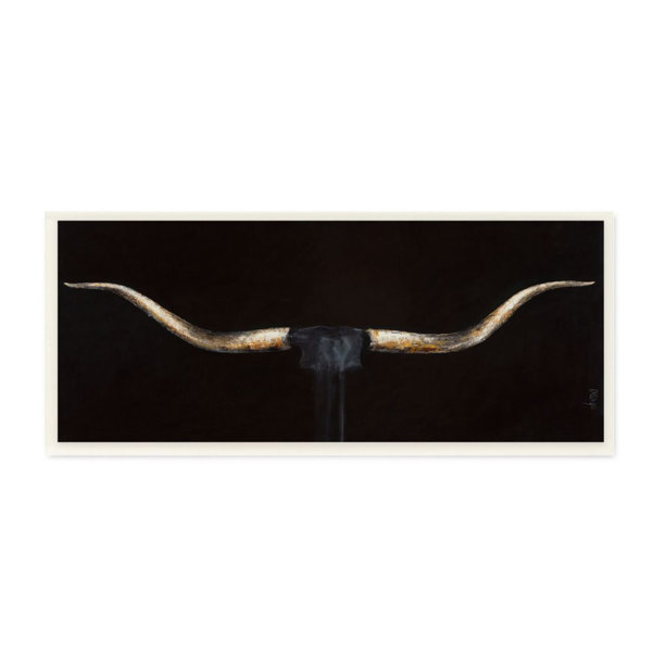 Union Rustic Bull Horns Shadow Black Brown Animal By Third And