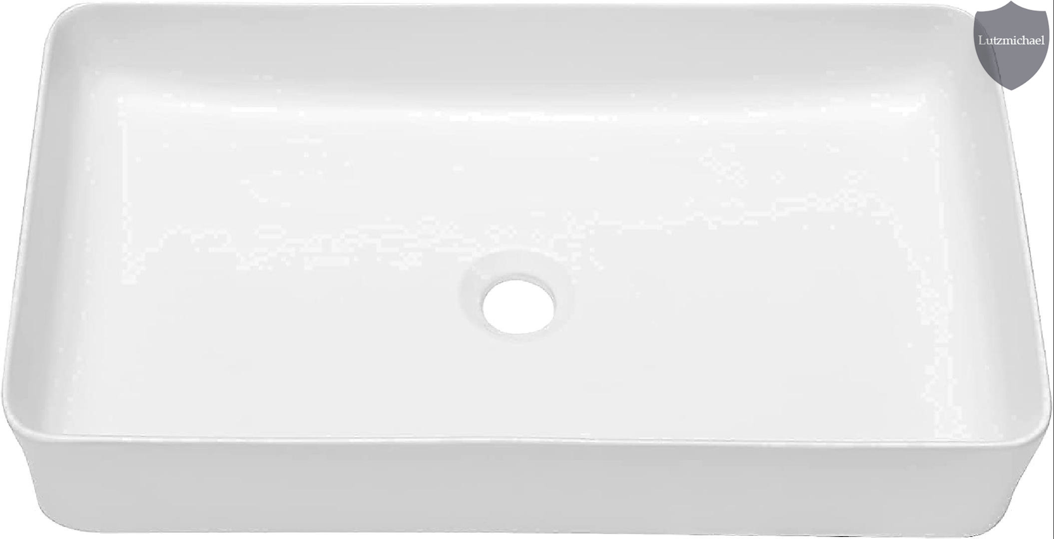 white ceramic rectangular vessel bathroom sink