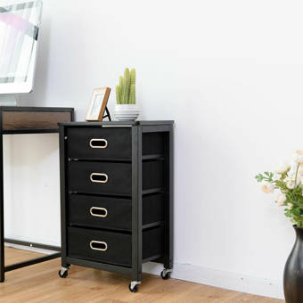 Ebern Designs Hoyt 4 Drawer Mobile Vertical Filing Cabinet