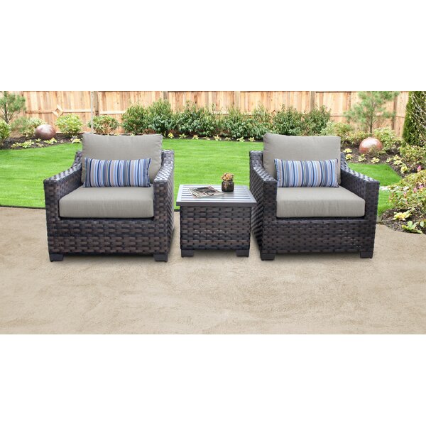 kathy ireland homes & gardens river brook 3 piece outdoor wicker patio  furniture set 03a