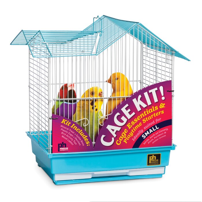 Double Roof Parakeet Bird Starter Kit