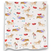My Daily Happy Welsh Corgi Dog Flower Throw Blanket Polyester Microfiber Lightweight Couch Bed Blanket 50x60 inch