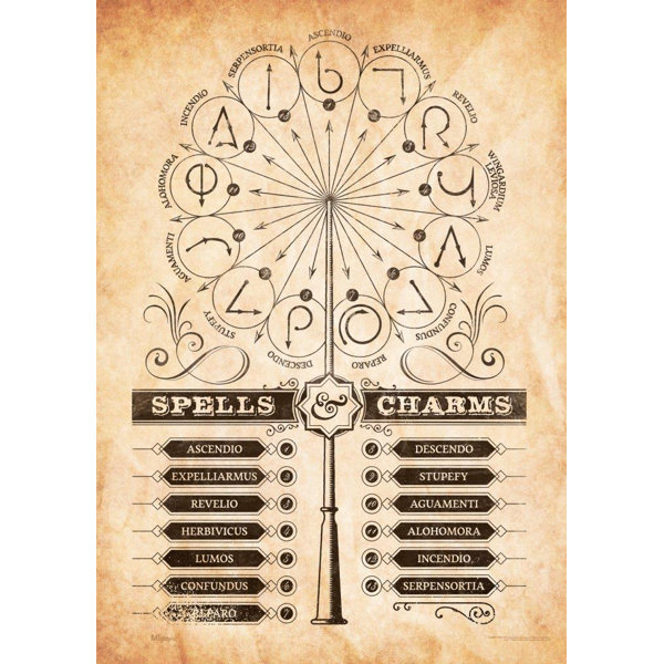 Fleur De Lis Living Harry Potter Spells And Charms Unframed