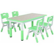 Flash Furniture Kids Colorful 5-Piece Folding Table and Chair Set 2 Pack 