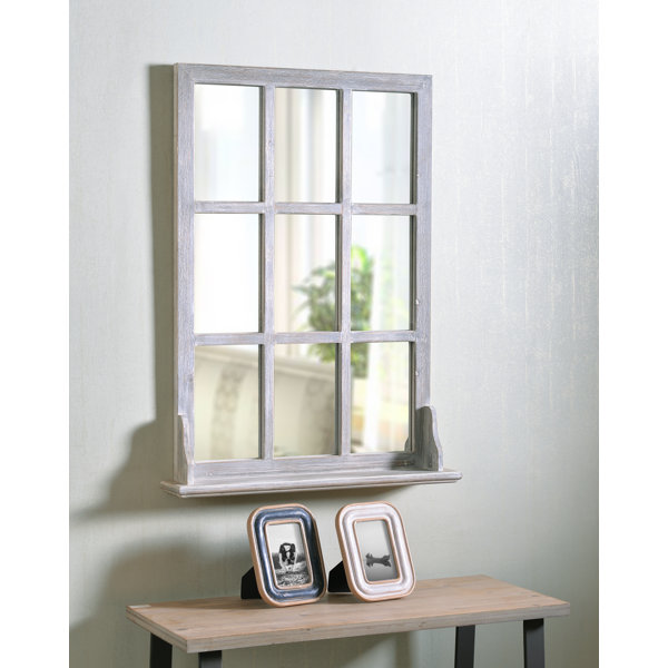 Gracie Oaks Darbonne Distressed With Shelves Wall Mirror Reviews Wayfair