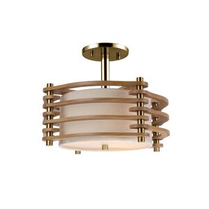 Steps 3-Light Semi Flush Mount