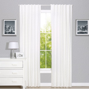 Triangle Geometric Blackout Rod Pocket Curtain Panels (Set of 2)