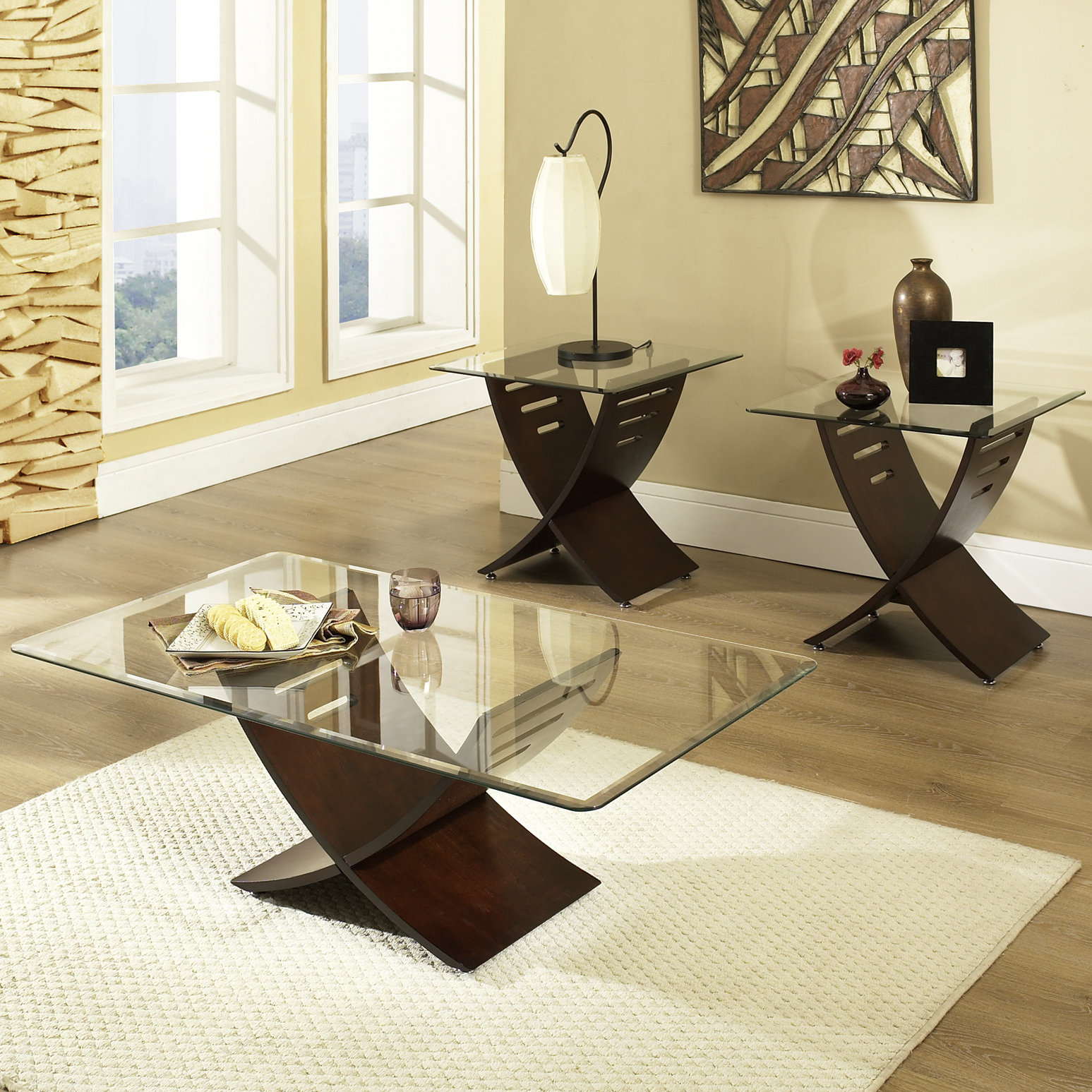 Alexios 3 Piece Coffee Table Set Alexios 3 Piece Coffee Table Set