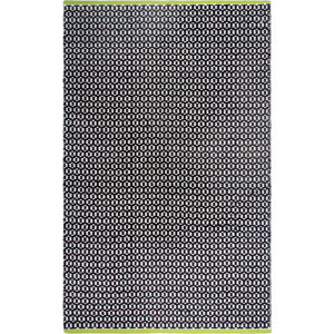 Estate Hand-Woven Black Indoor/Outdoor Area Rug
