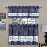 Blue Check Plaid Valances Kitchen Curtains You Ll Love In 2020 Wayfair Blue Check Plaid Valances Kitchen