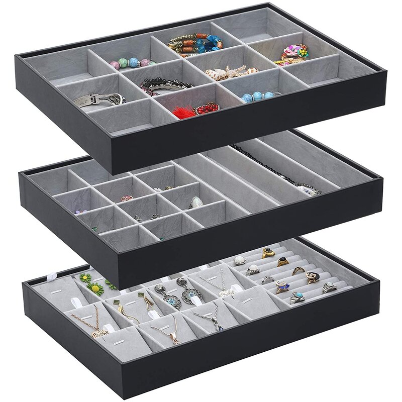 Latitude Run® Stackable Jewelry Organizer Trays