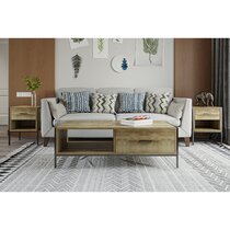 Furniture of America Lantler 3-Piece Glass Coffee Table Set in Dark Cherry  - Walmart.com