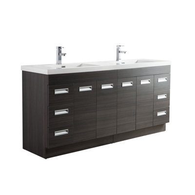 Pete 72 Double Bathroom Vanity Set Orren Ellis Double Bathroom Vanity Set Orren Ellis
