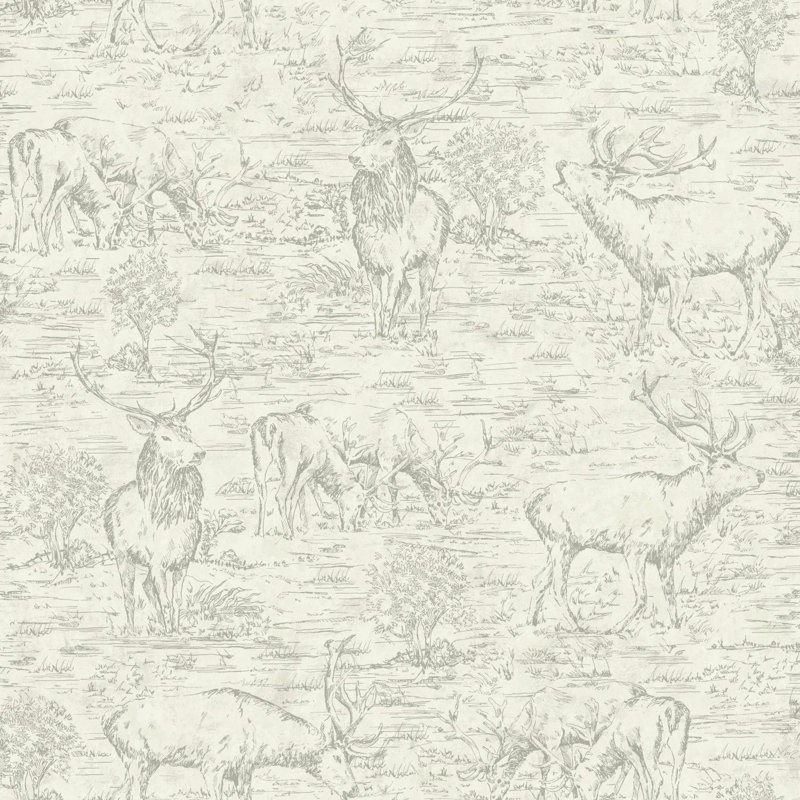 York Wallcoverings Stag 33 L X 20 5 W Toile Wallpaper Roll
