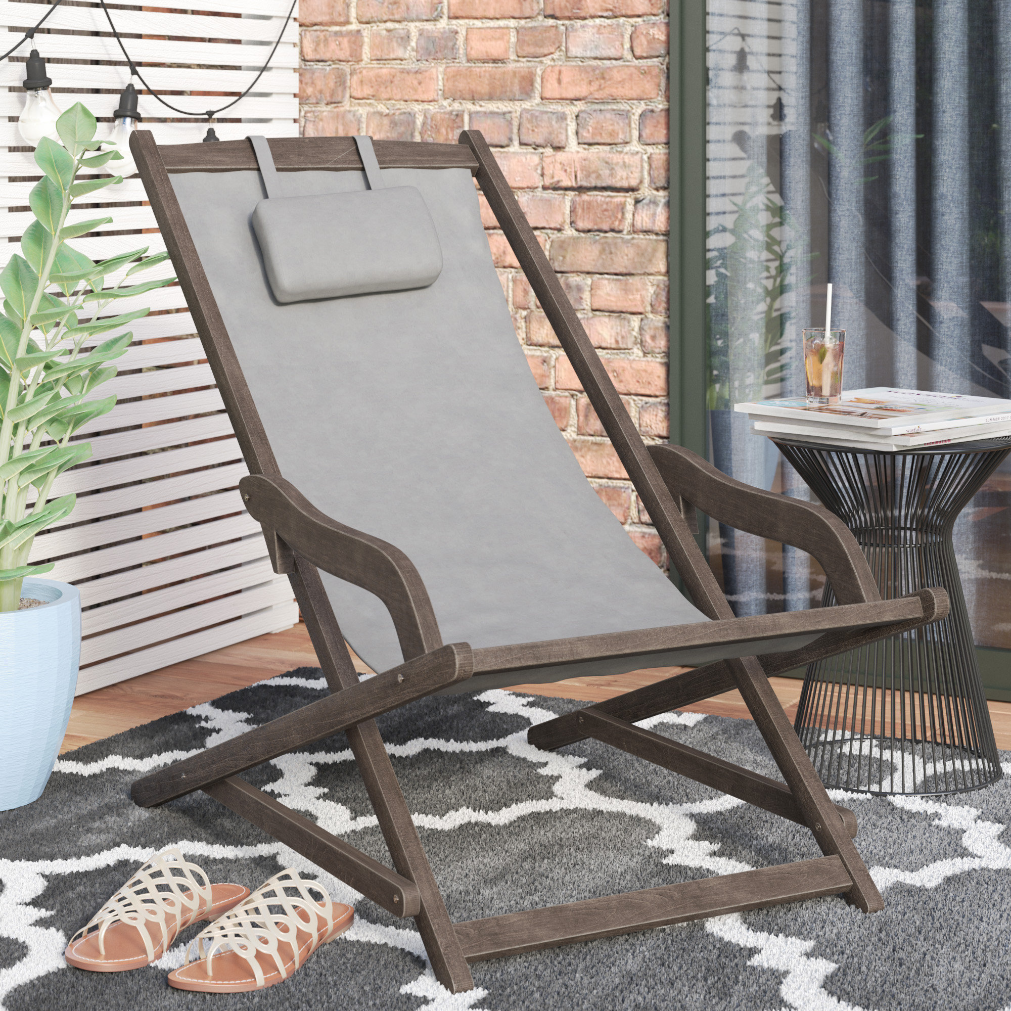 Mistana Tardiff Outdoor Wood And Canvas Sling Arm Chair Reviews Mistana Tardiff Outdoor Wood And Canvas Sling Arm Chair Reviews Wayfair