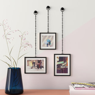 Metal Square Photo Frame Geometric Element Creative Home Decor Frame With Rack 