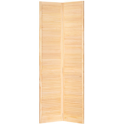 louvered wood bi-fold door