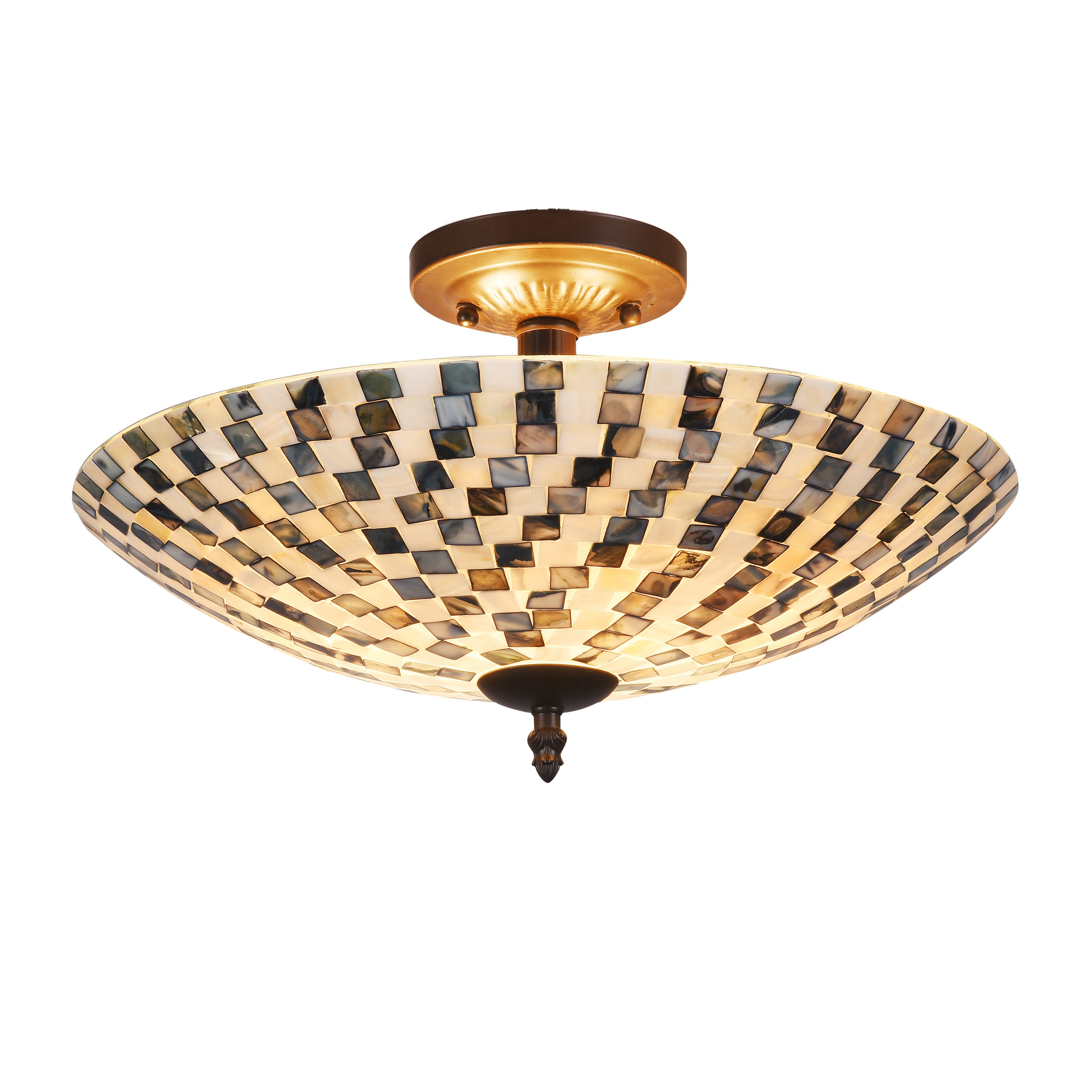 Highland Dunes Northallert 2 Light 15 7 Unique Statement Bowl Semi Flush Mount Reviews Wayfair