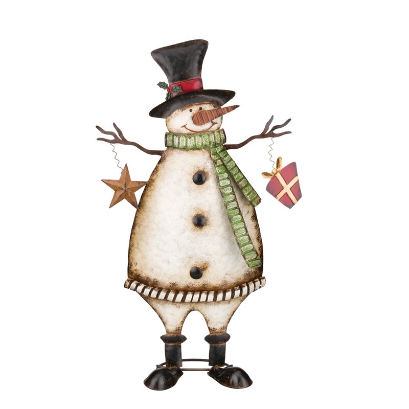 Regal Art & Gift Snowman Metal Figurine | Wayfair