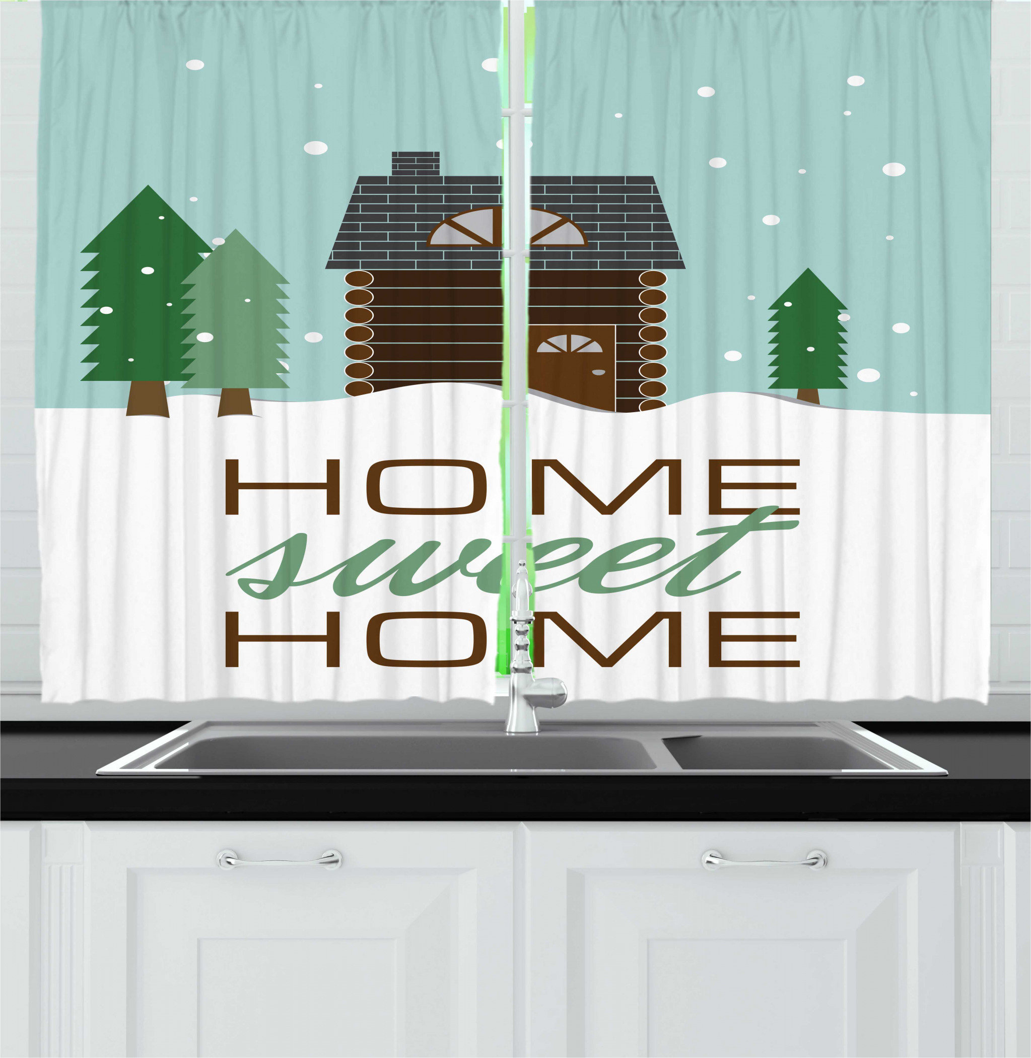 East Urban Home 2 Piece Log Cabin Text Illustration Of A Rustic