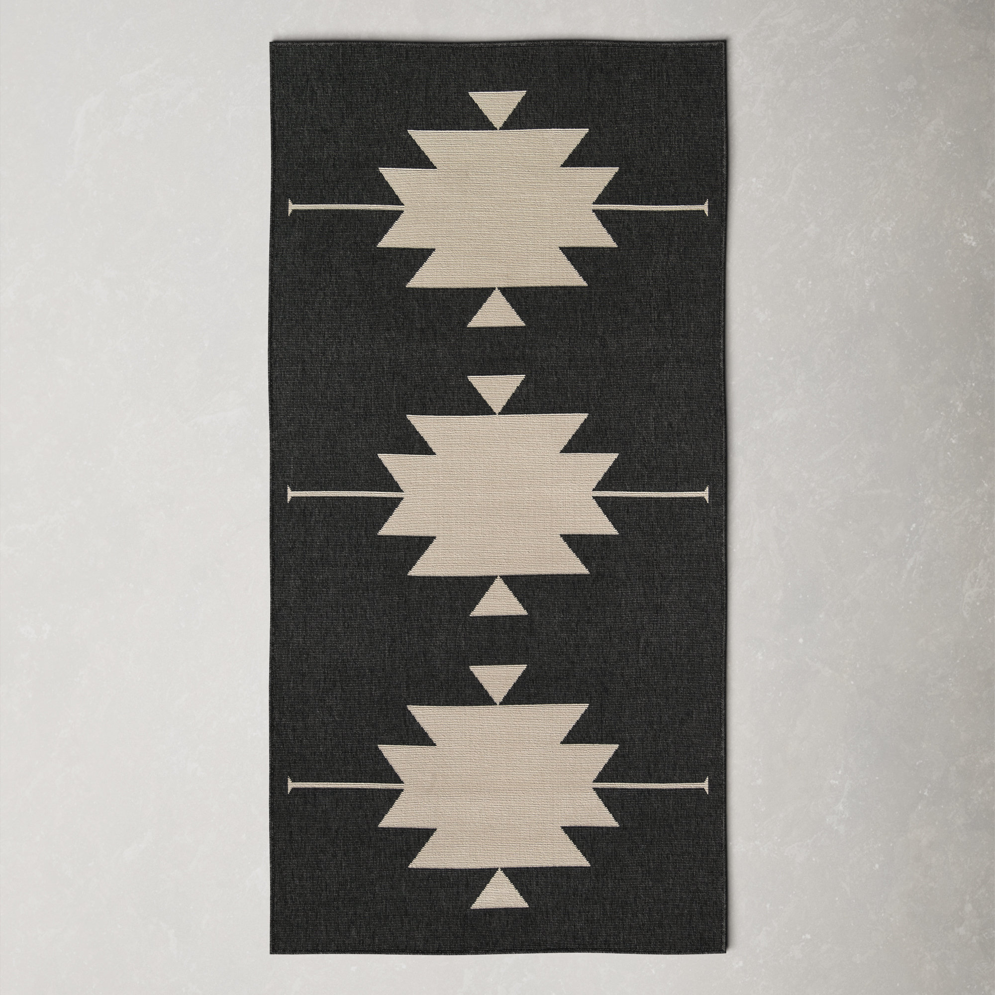 Genesis Charcoal/Cream Indoor/Outdoor Rug & Reviews | AllModern