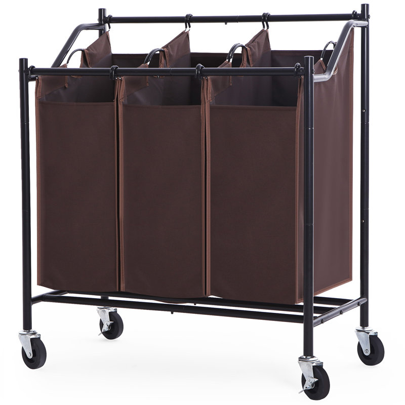 Rebrilliant 3 Bag Rolling Laundry Sorter Cart Wayfair