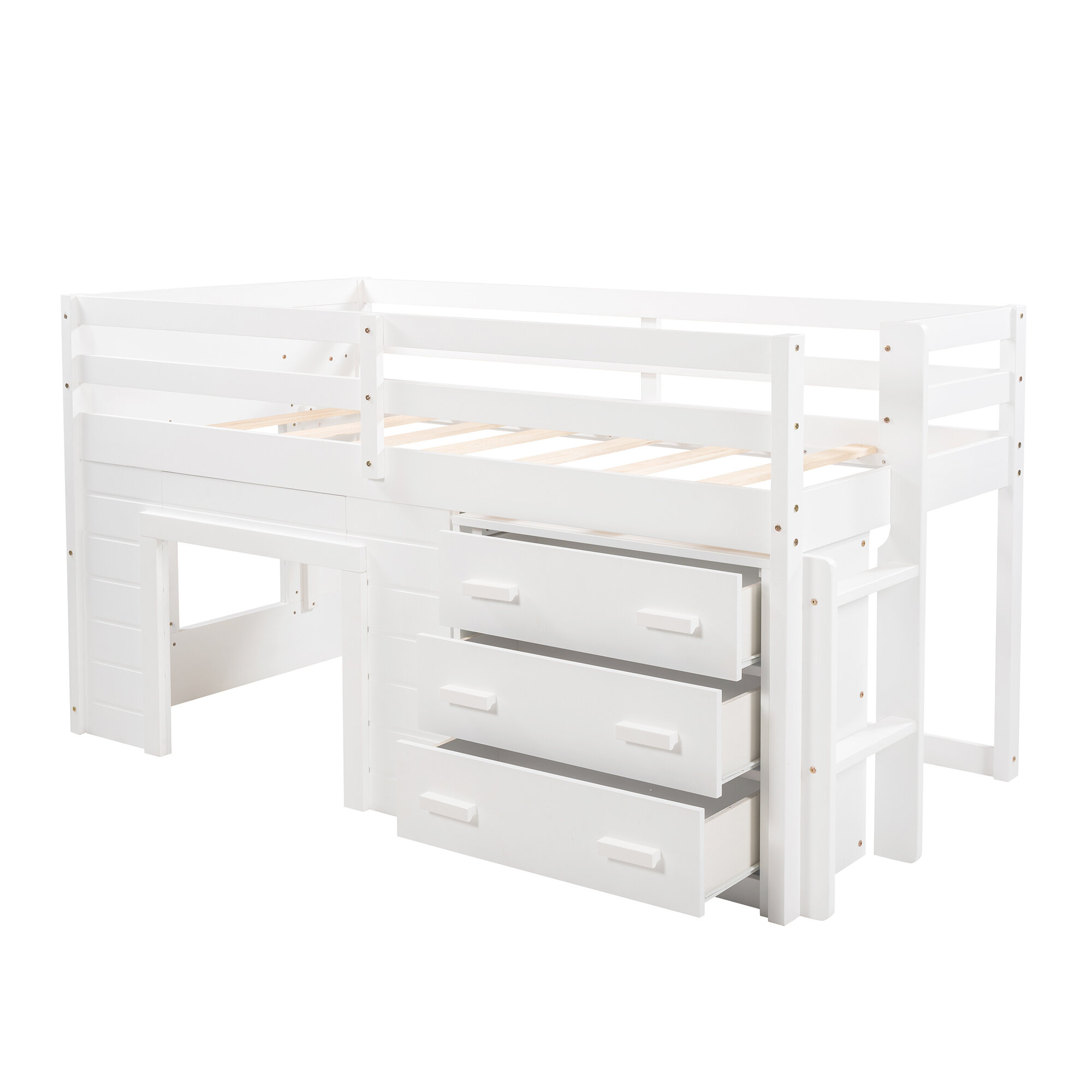 Harriet Bee Baillee Twin Solid Wood Loft Bed by Harriet Bee | Wayfair