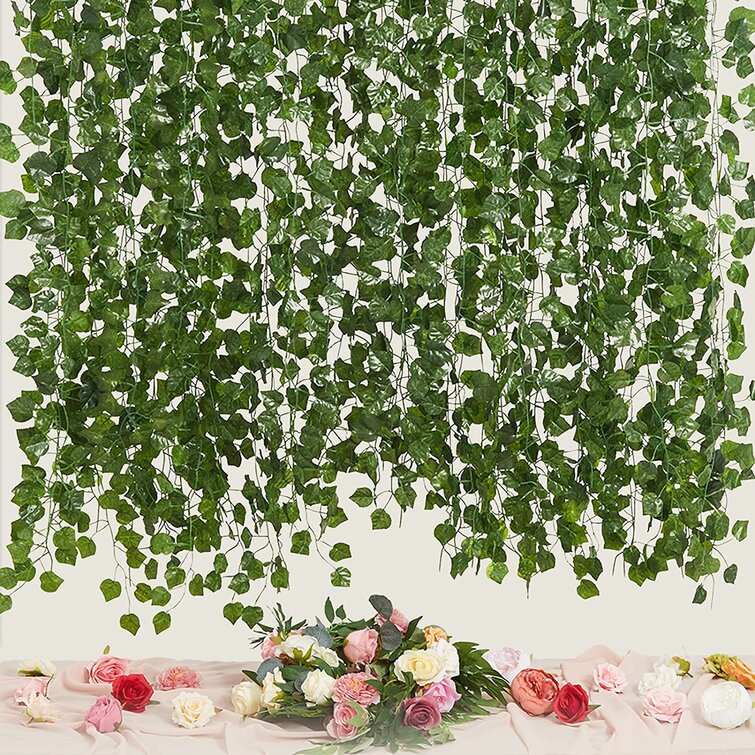 Artificial Ivy Leaf Garland Plants Vine Fake Foliage Flowers for Wedding Home 