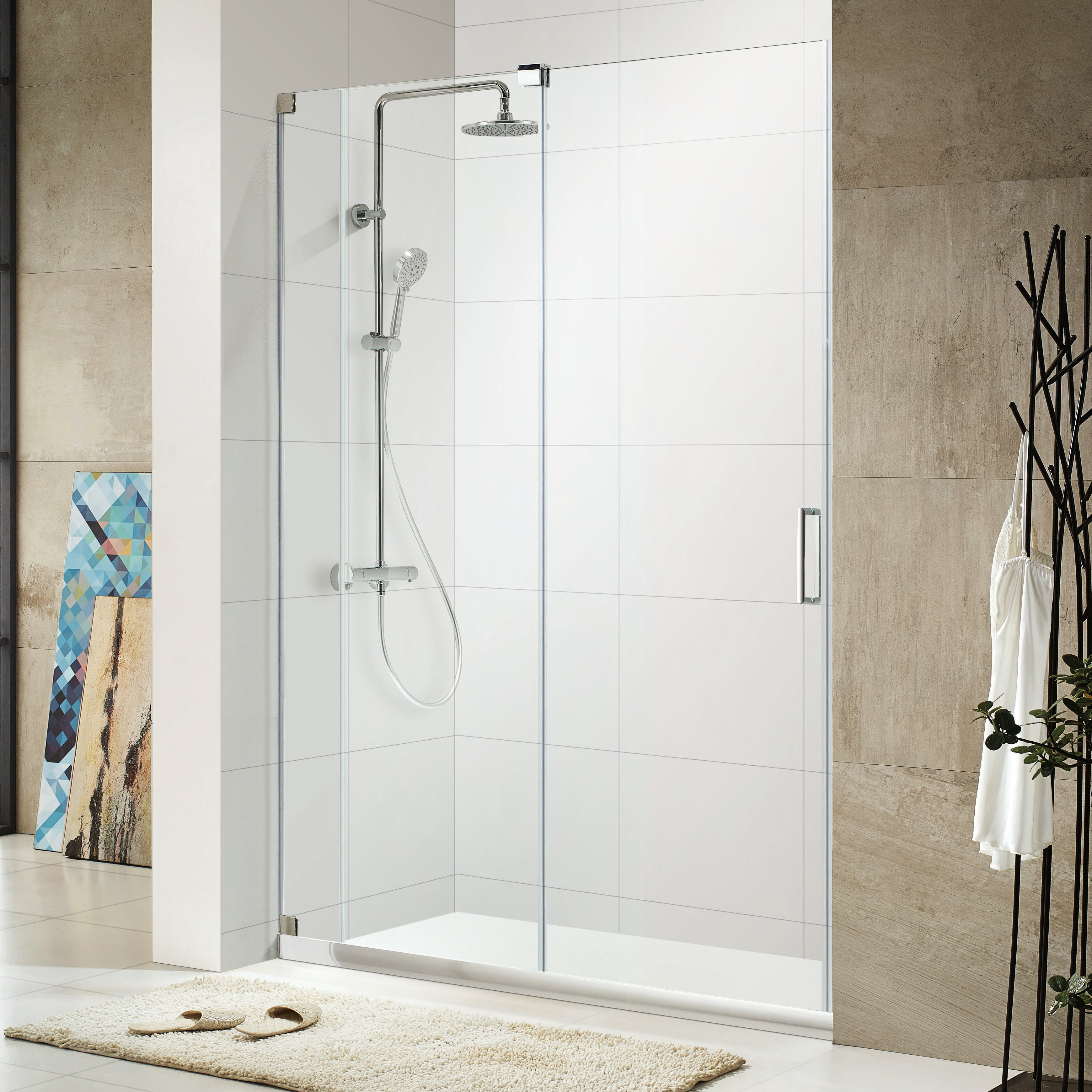 Wet Republic Oasis Lux 48 X 72 Single Sliding Frameless Shower