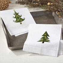Pinecones Holly Christmas Dish Kitchen Hand Guest Cotton Towel 