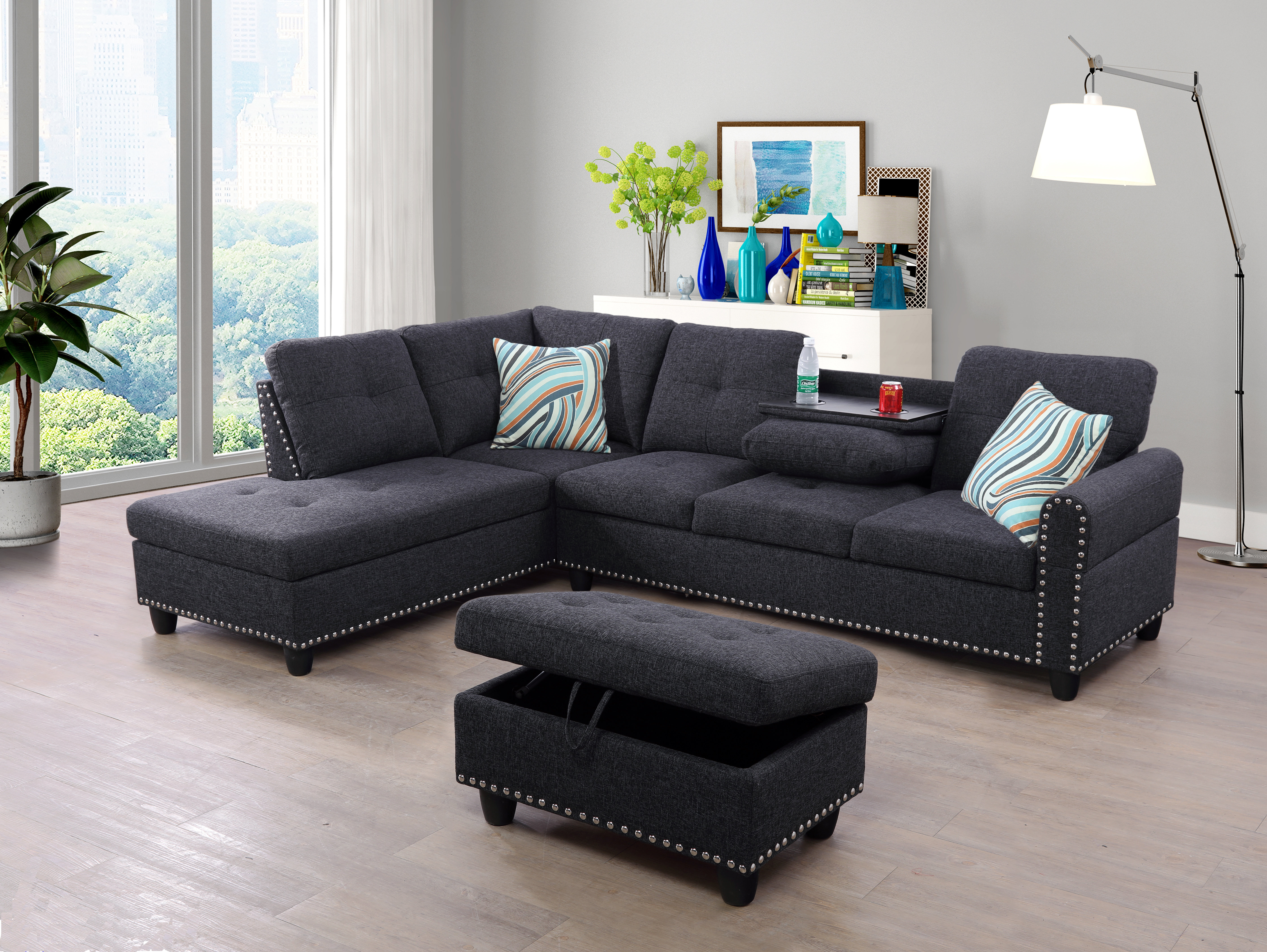 Red Barrel Studio Lovis 97 2 Left Hand Facing Corner Sectional With Ottoman Wayfair