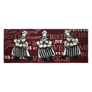 Fat Chef Kitchen Rugs Wayfair Textured Loop Bistro Chef Kitchen Area Rug