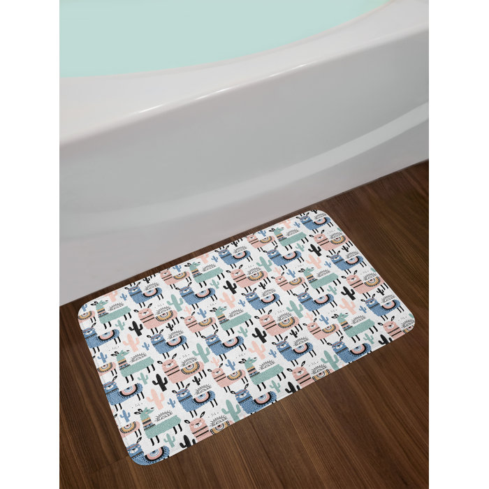 East Urban Home Ambesonne Llama Bath Mat By Children Cartoon