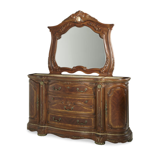 Honey Dresser With Mirror Wayfair Honey Dresser With Mirror Wayfair